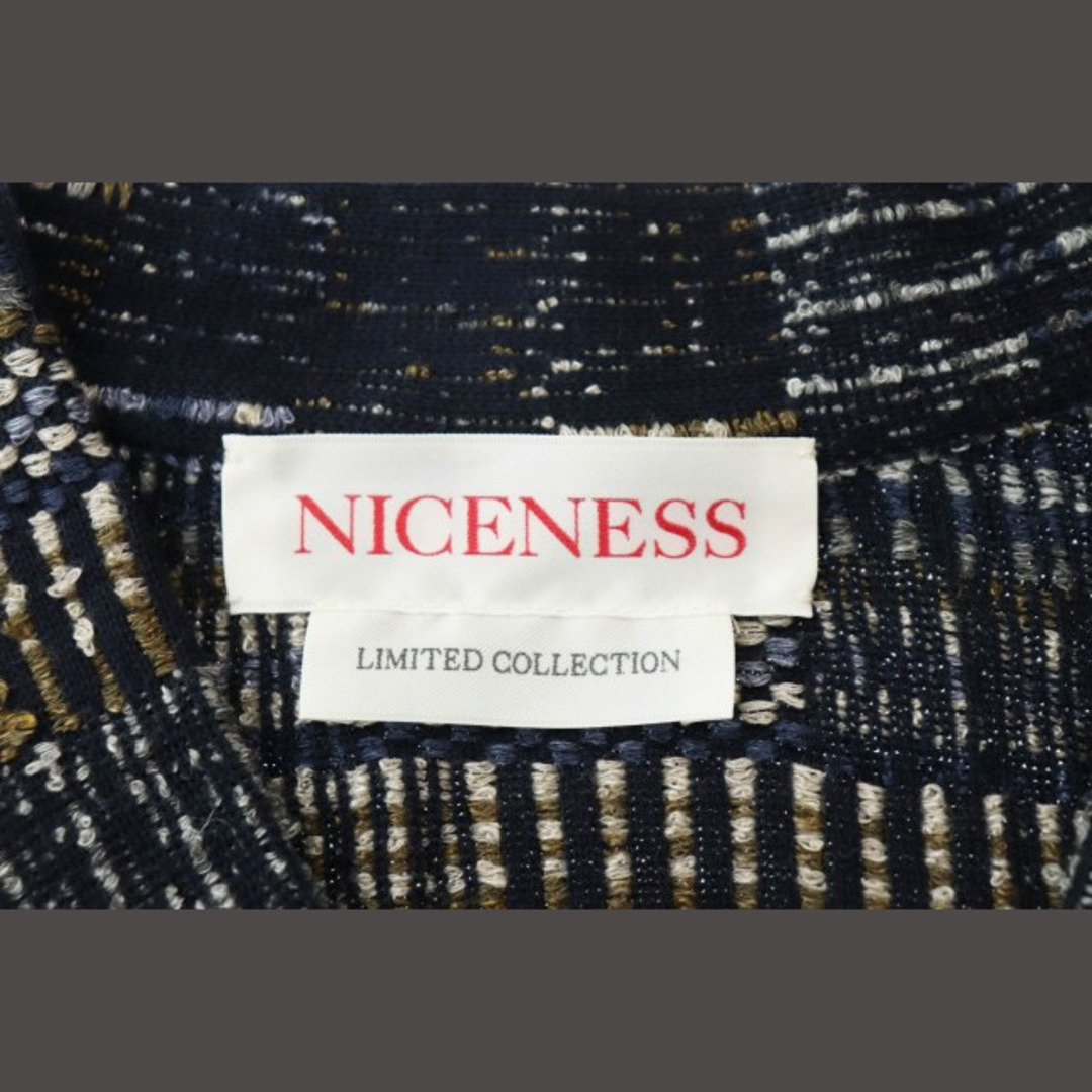 NICENESS ナイスネス 22SS ニット カーディガン M ネイビー●