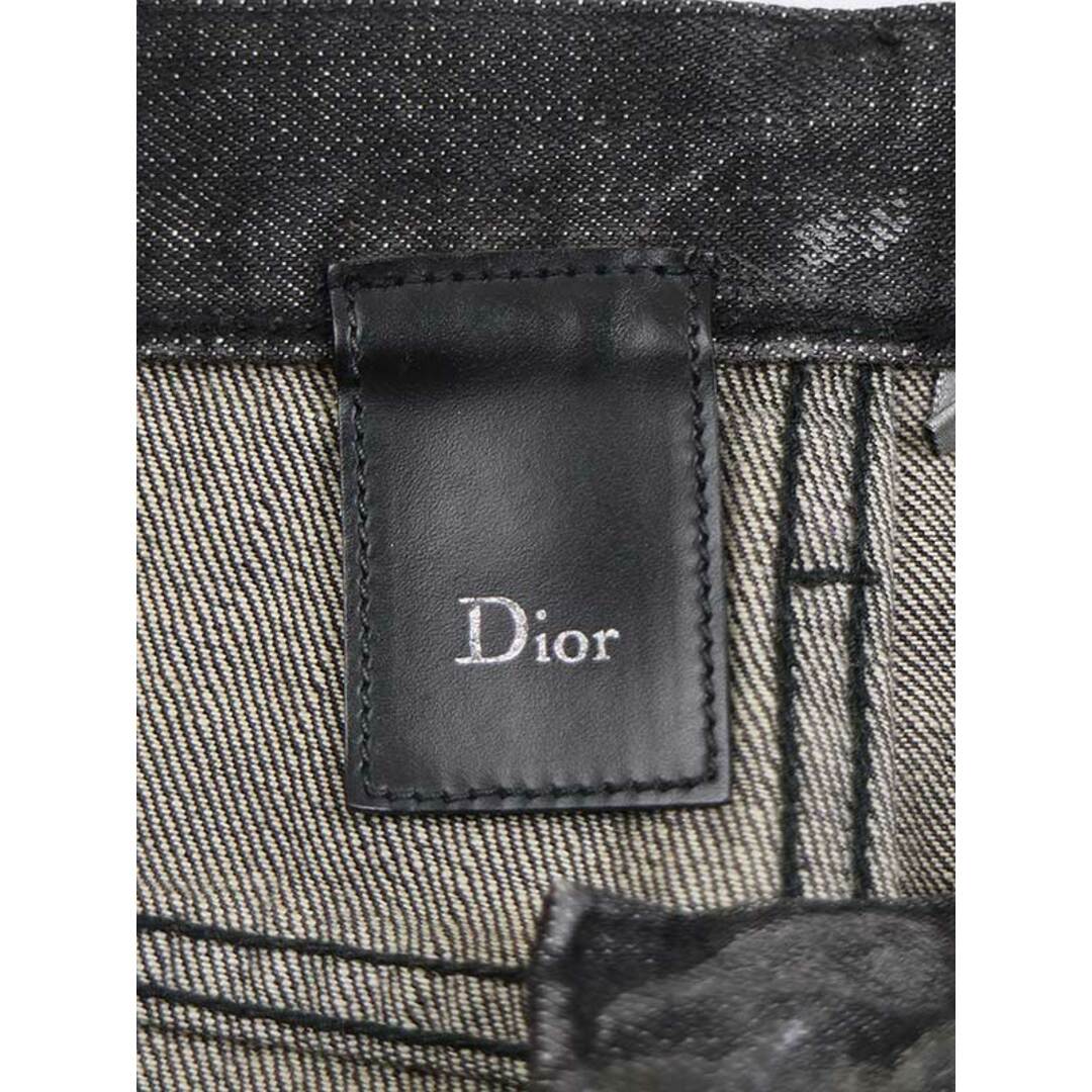 Dior HOMME ディオールオム 07AW ラスターコーティングデニムパンツ ブラック 27