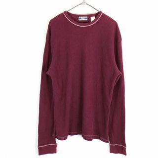 ギャップ(GAP)のGAP ギャップ サーマル 長袖Ｔシャツ ロンT カットソー 無地 プレーン ワインレッド (メンズ XXL) 中古 古着 O1384(Tシャツ/カットソー(七分/長袖))