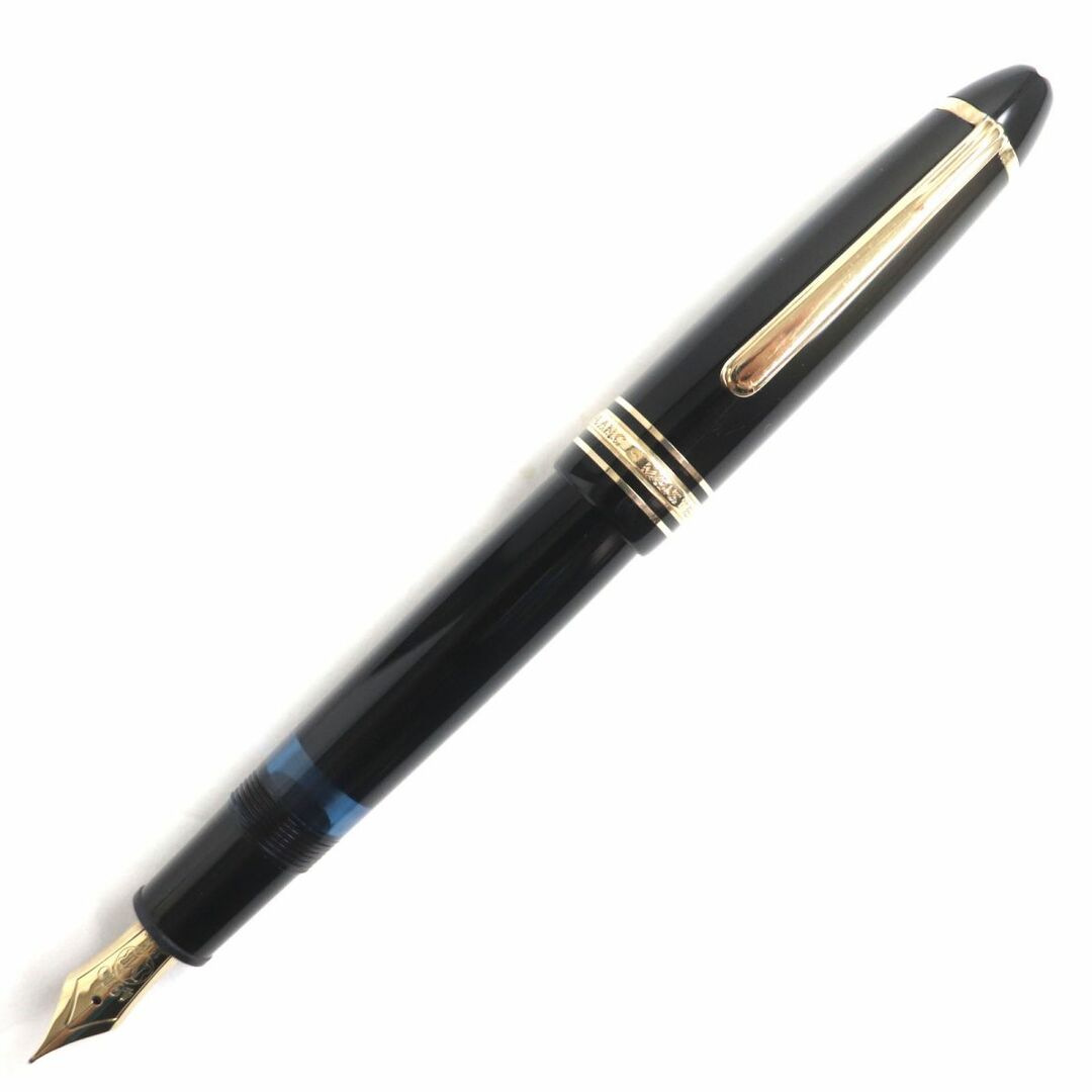 美品▼MONTBLANC モンブラン マイスターシュテュック No.146 ホワイトスター ペン先14K 万年筆 ブラック×ゴールド Fニブ ドイツ製