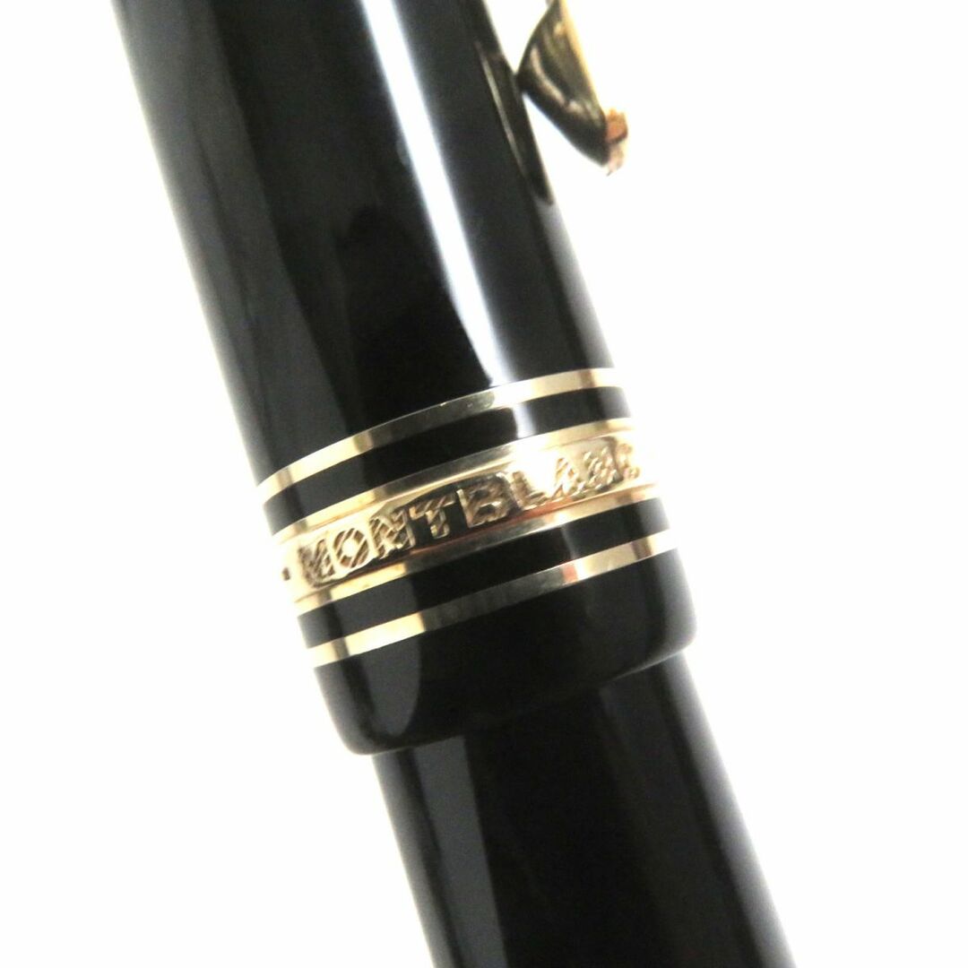 美品▼MONTBLANC モンブラン マイスターシュテュック No.146 ホワイトスター ペン先14K 万年筆 ブラック×ゴールド Fニブ ドイツ製 6