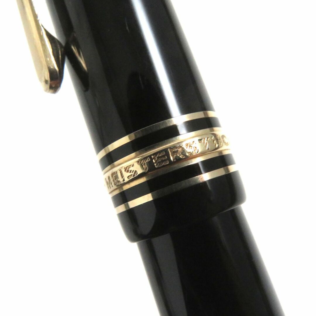 美品▼MONTBLANC モンブラン マイスターシュテュック No.146 ホワイトスター ペン先14K 万年筆 ブラック×ゴールド Fニブ ドイツ製 7