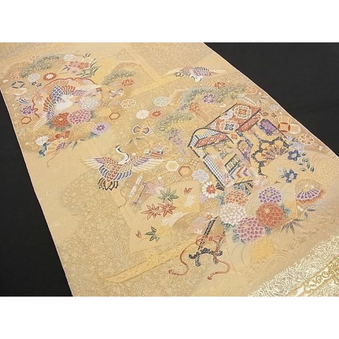 平和屋-こころ店□西陣 長嶋成織物 ながしま帯 翔鳳錦 六通柄袋帯 唐織