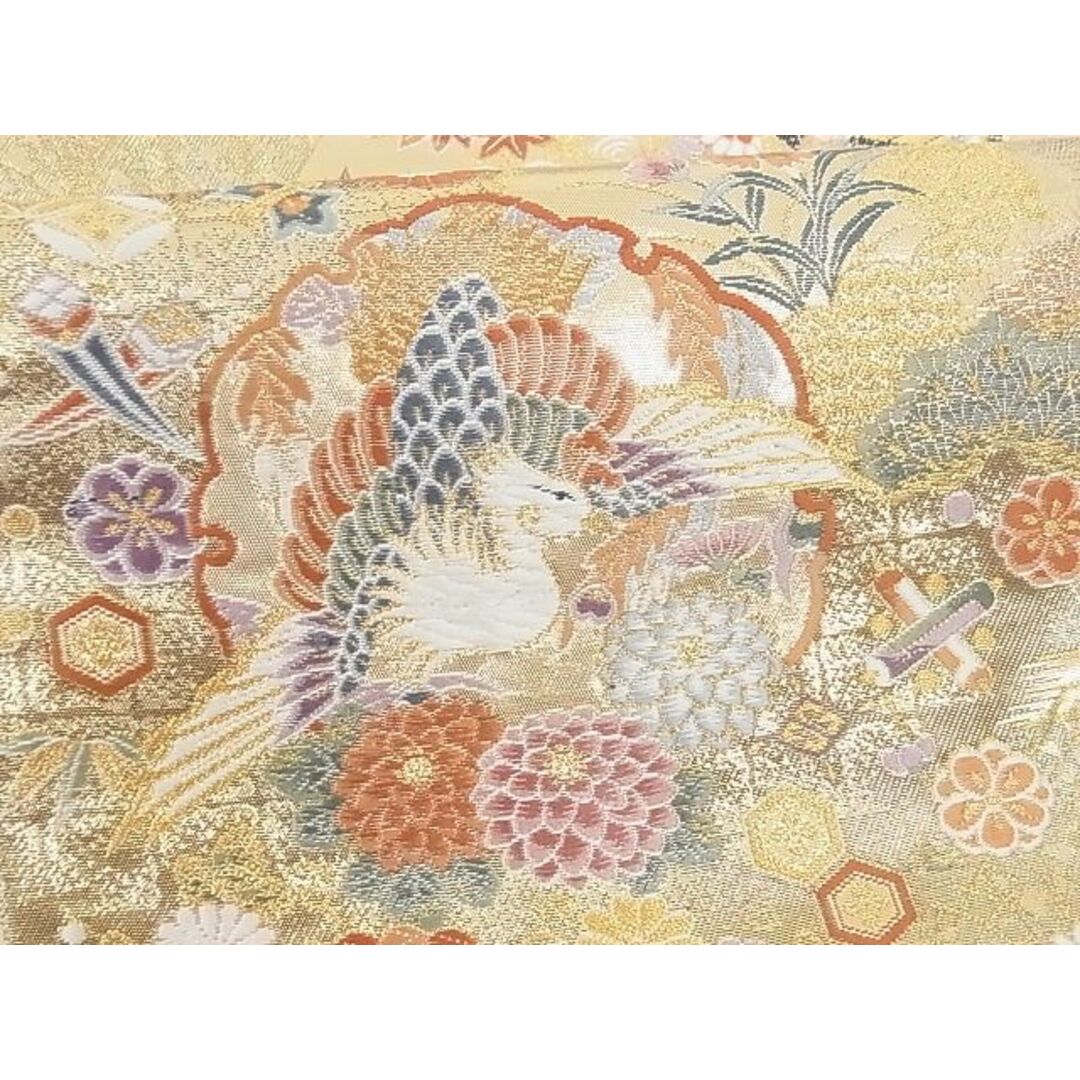 平和屋-こころ店□西陣 長嶋成織物 ながしま帯 翔鳳錦 六通柄袋帯 唐織