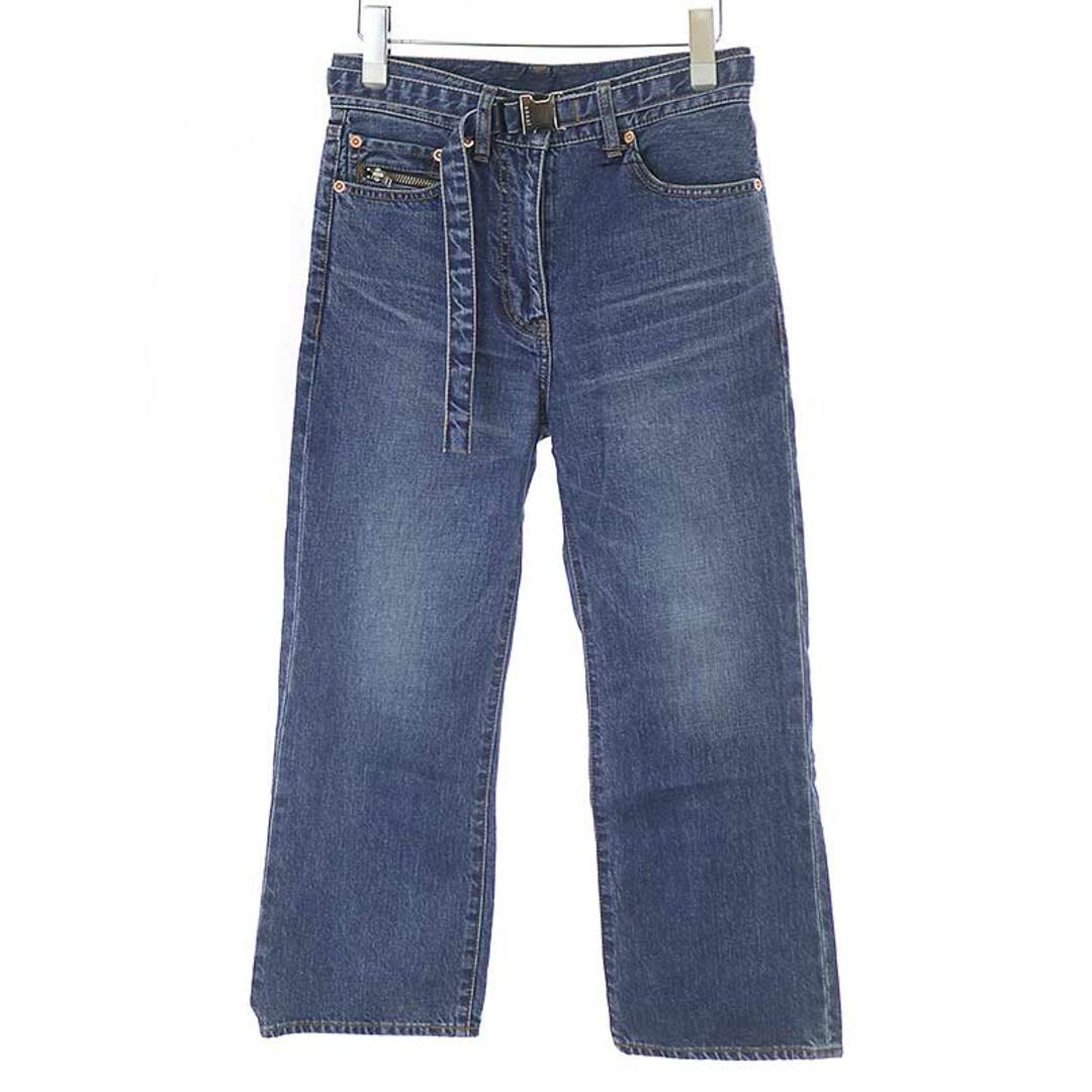 sacai(サカイ)のsacai サカイ 23SS Boot Cut Denim Pants ベルテッドブーツカットデニムパンツ インディゴ 0 レディースのパンツ(デニム/ジーンズ)の商品写真