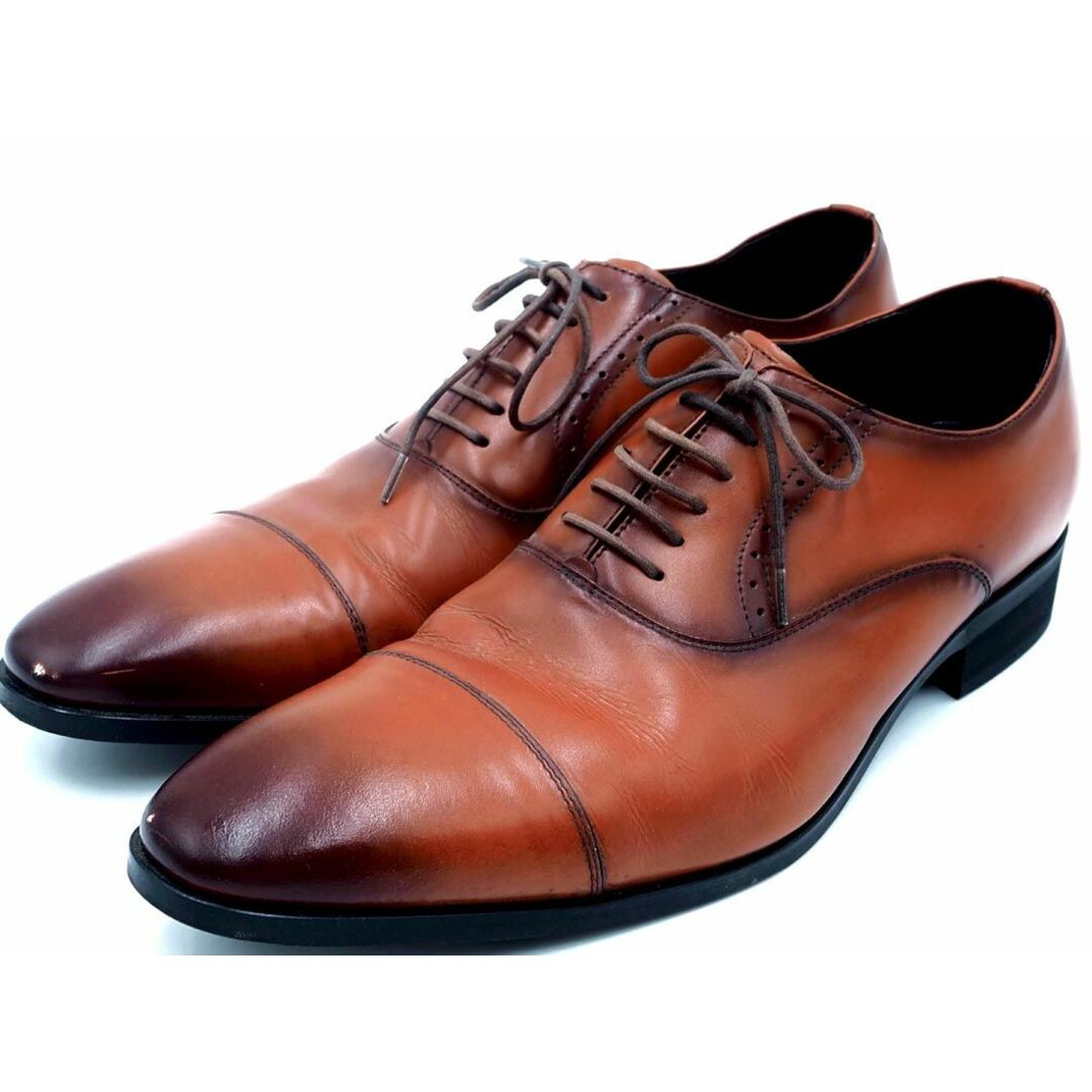 CARLO MEDICI カルロメディチ レザー ドレス シューズ size44（27.0cm位）/茶 ■■ メンズ