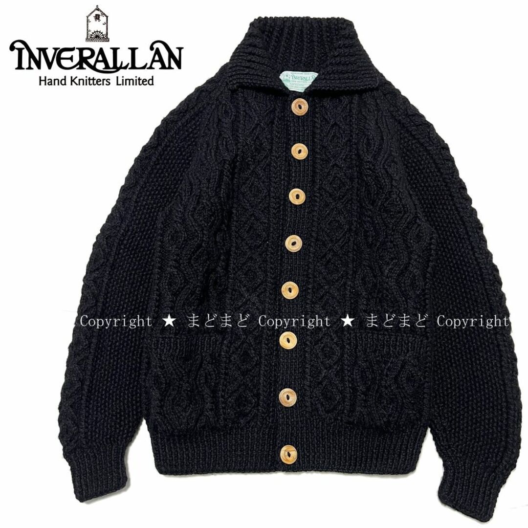 カウチン美品！INVERALLAN  インバーアラン　アランニットカーディガン