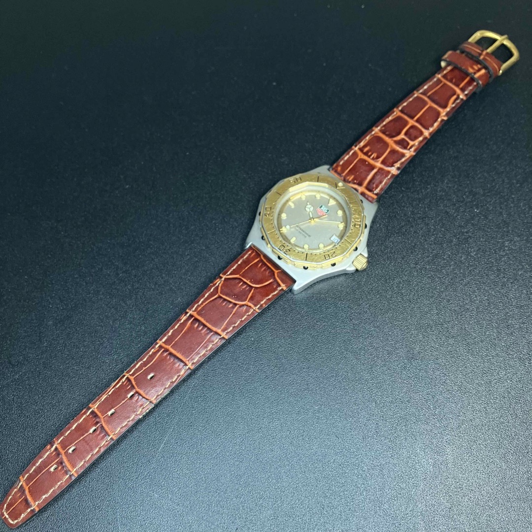 【正規品 可動】 タグホイヤー メンズ腕時計 ゴールド 3000シリーズ レザー