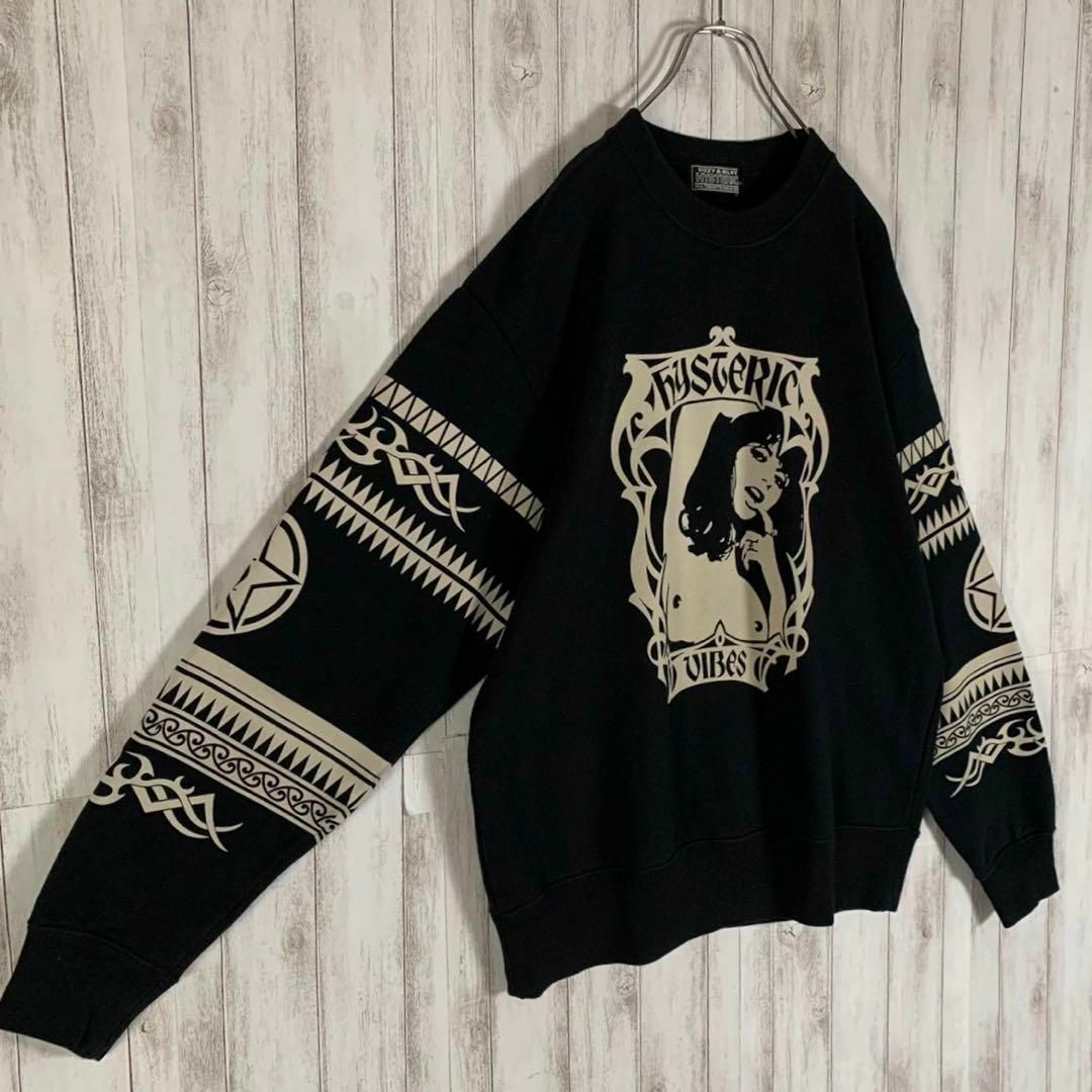 HYSTERIC GLAMOUR WDS CREW NECK SWEAT　白L