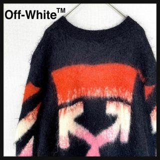 OFF WHITE   人気モデルモヘアLサイズオフホワイト ビッグロゴ