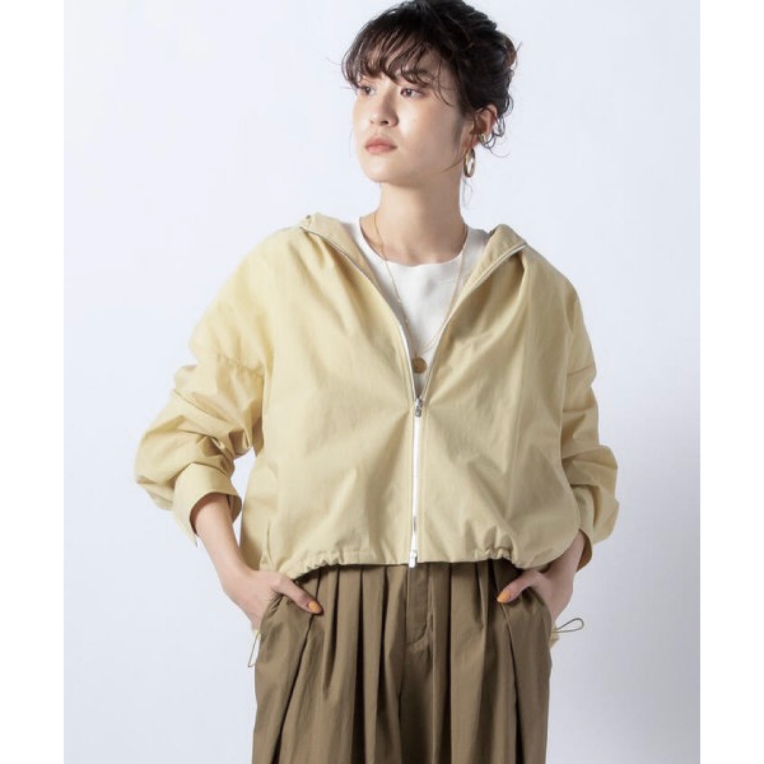STELLA CIFFON タフタ撥水ギャザーブルゾン36 洗える 美品
