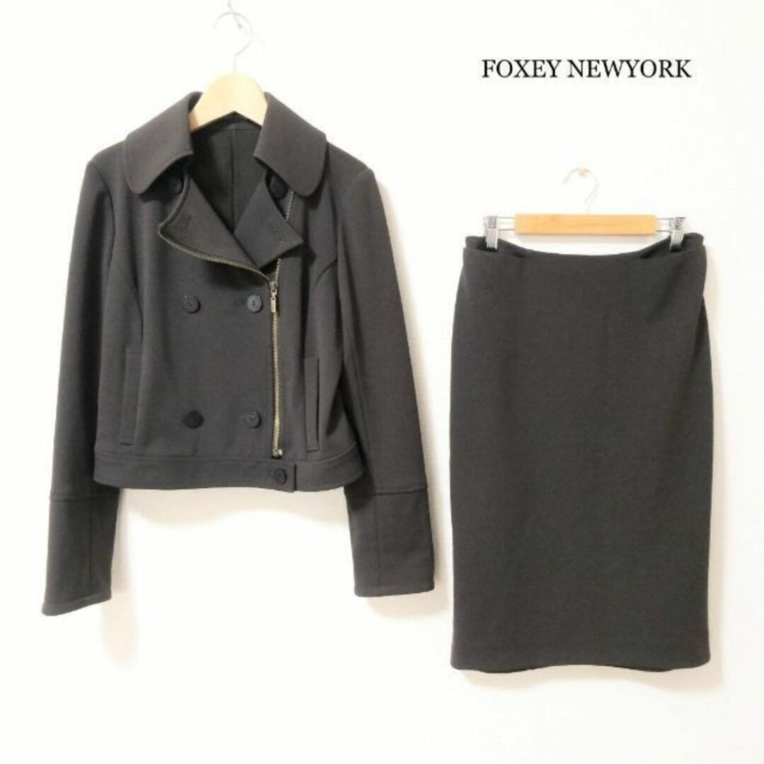 美品 FOXEY NEWYORK ダブル ジャケット タイトスカート セット | www