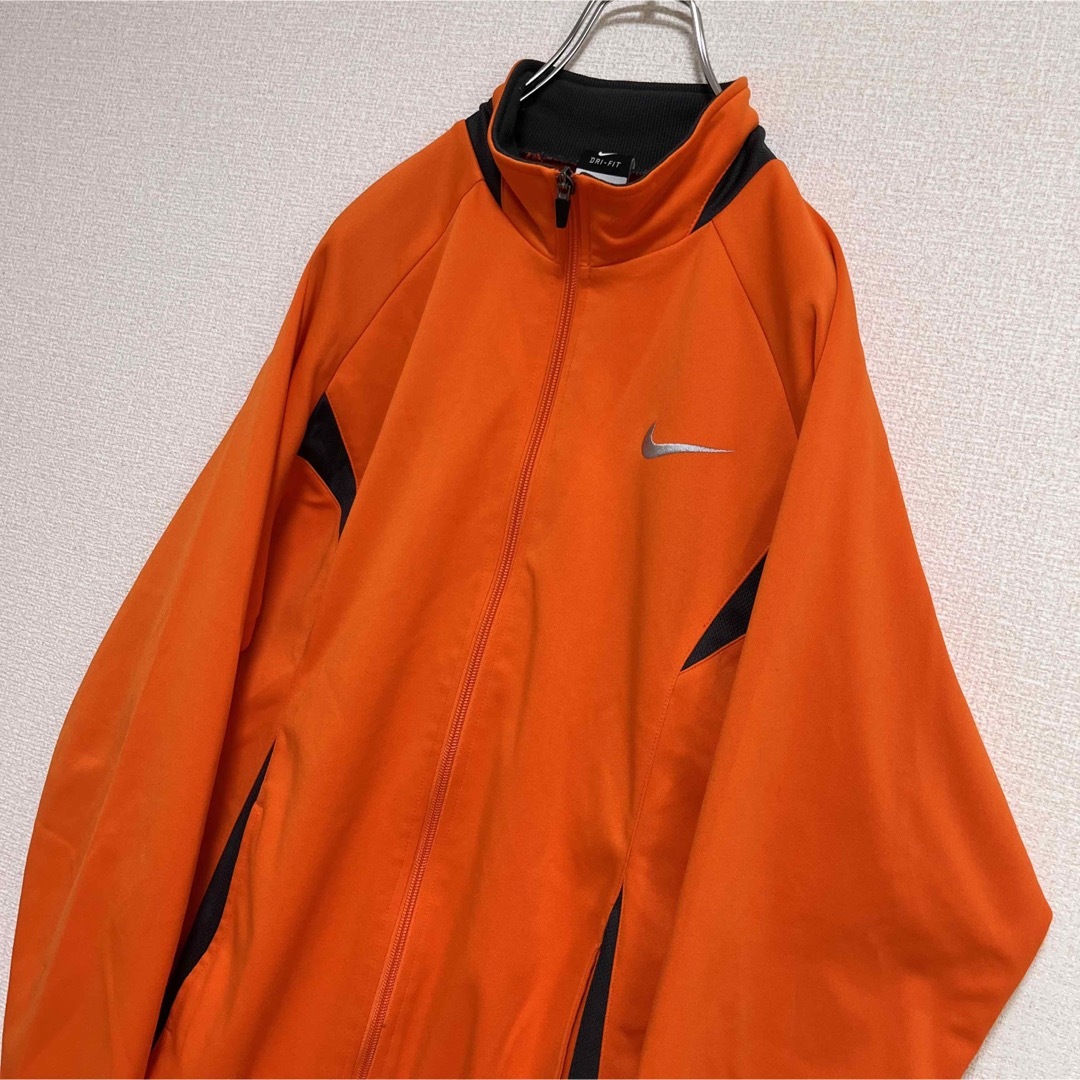 NIKE ナイキ トレーニングジャケット オレンジ スウッシュロゴ刺繍 M