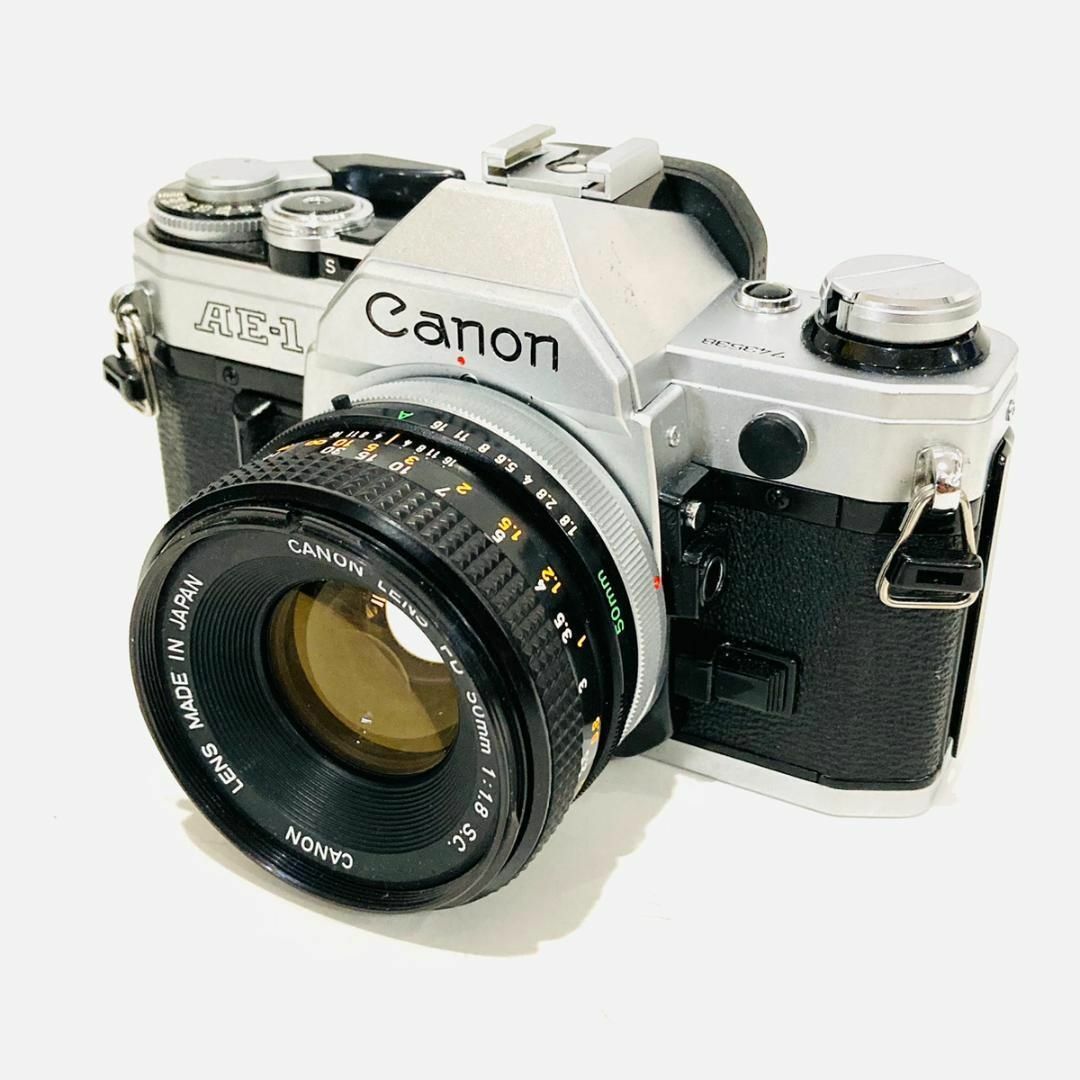 【C3495】Canon AE-1 シルバー + 旧 FD 50mm F1.825〜3200シャッター速度