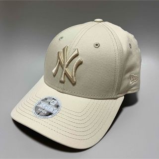 ニューエラー(NEW ERA)の3点　レザー　ネイビー　オフホワイト(キャップ)