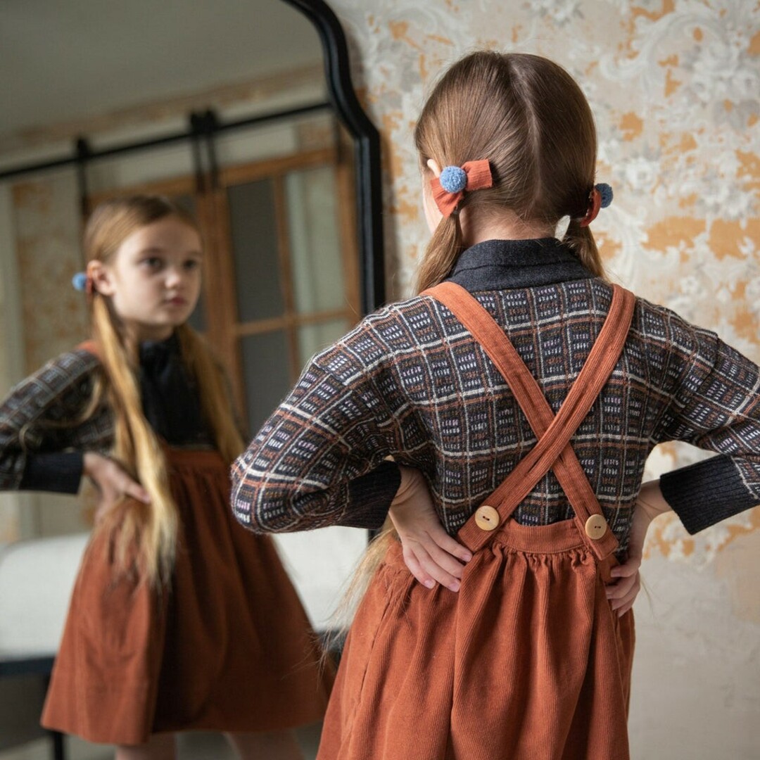 新品 6y soor ploom Eloise Pinafore Sequoia - スカート