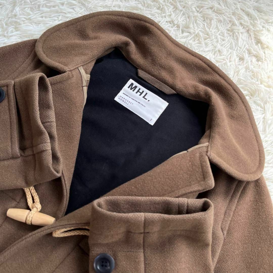 MHL. - 【美品】MHL. ダッフルコート ロング丈 メルトン 丸襟