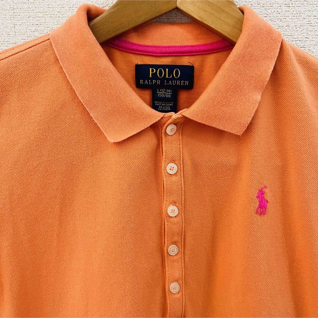 POLO RALPH LAUREN(ポロラルフローレン)の【Ralph Lauren】ポロシャツ　オレンジ　150 キッズ/ベビー/マタニティのキッズ服男の子用(90cm~)(Tシャツ/カットソー)の商品写真