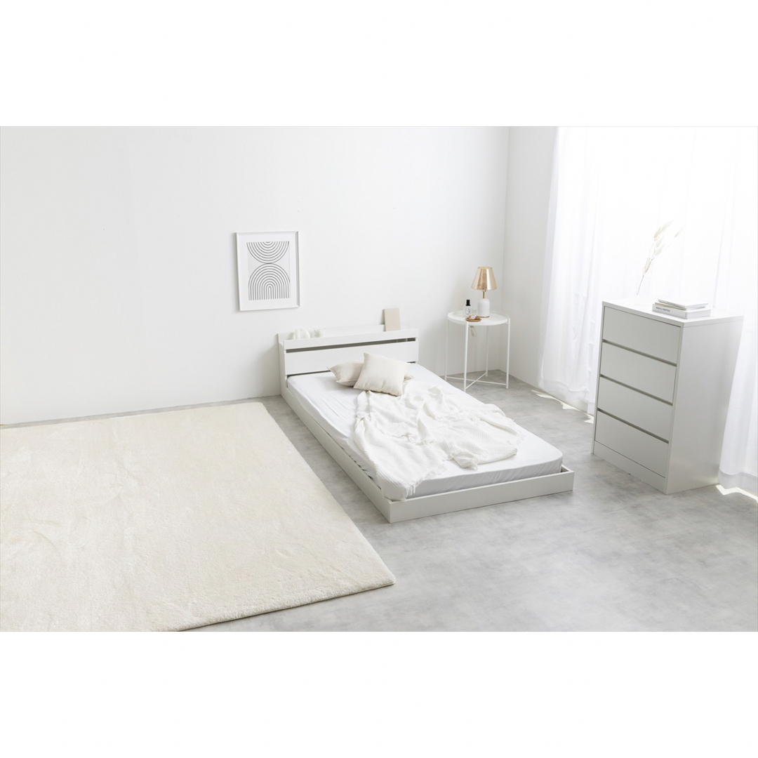 【送料無料】幅100cm シングル Coroa フロアベッド(マットレス付き)