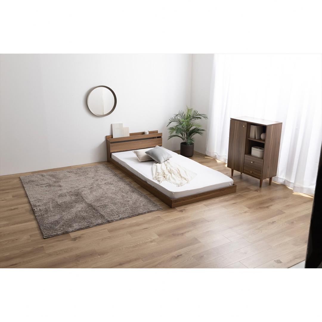 【送料無料】幅100cm シングル Coroa フロアベッド(マットレス付き)