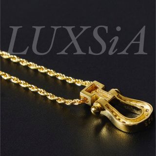 ホースシューネックレス メンズ レディース シルバー925製 22k ジルコニア