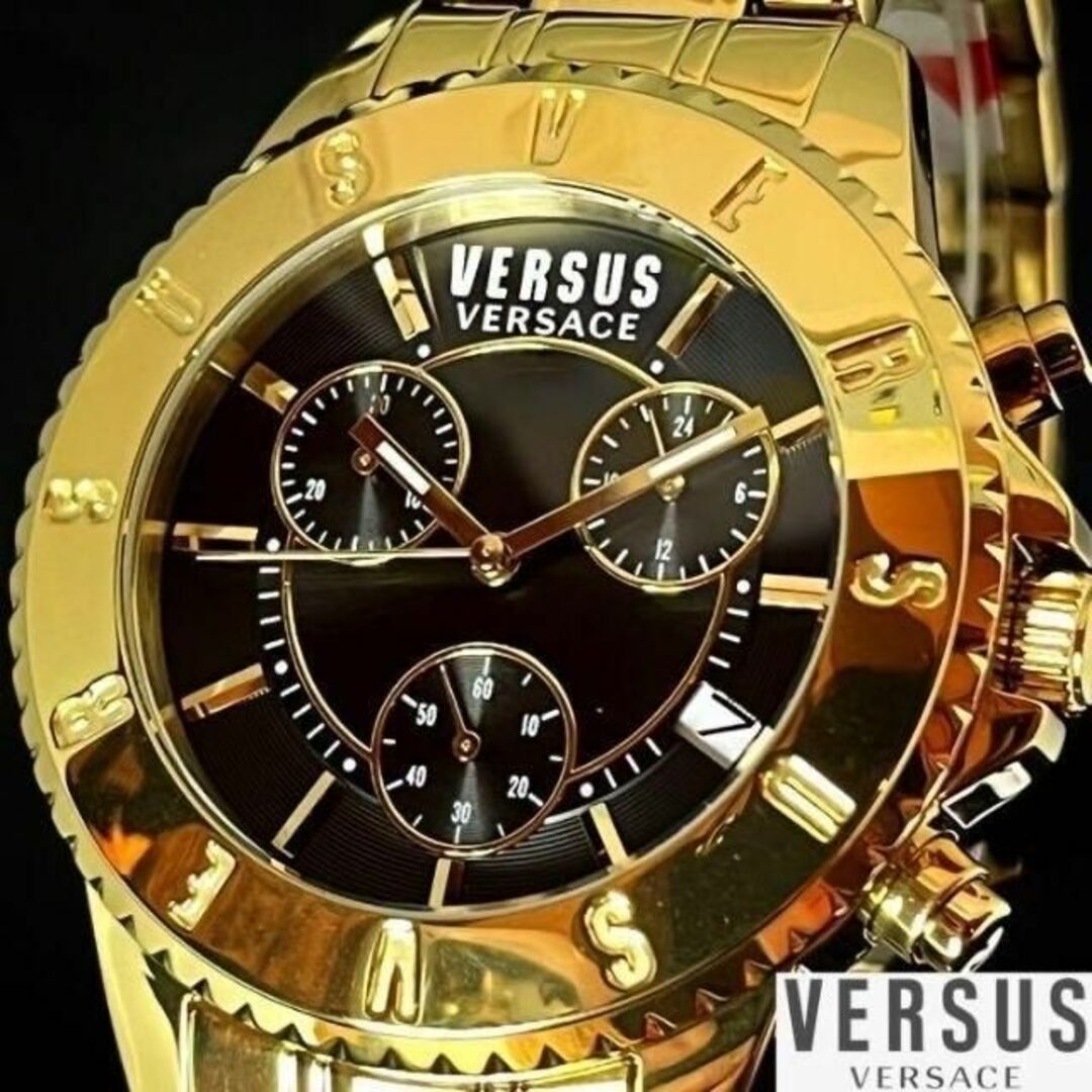 【ゴールド色！】Versus Versace/ベルサス ベルサーチ/メンズ腕時計