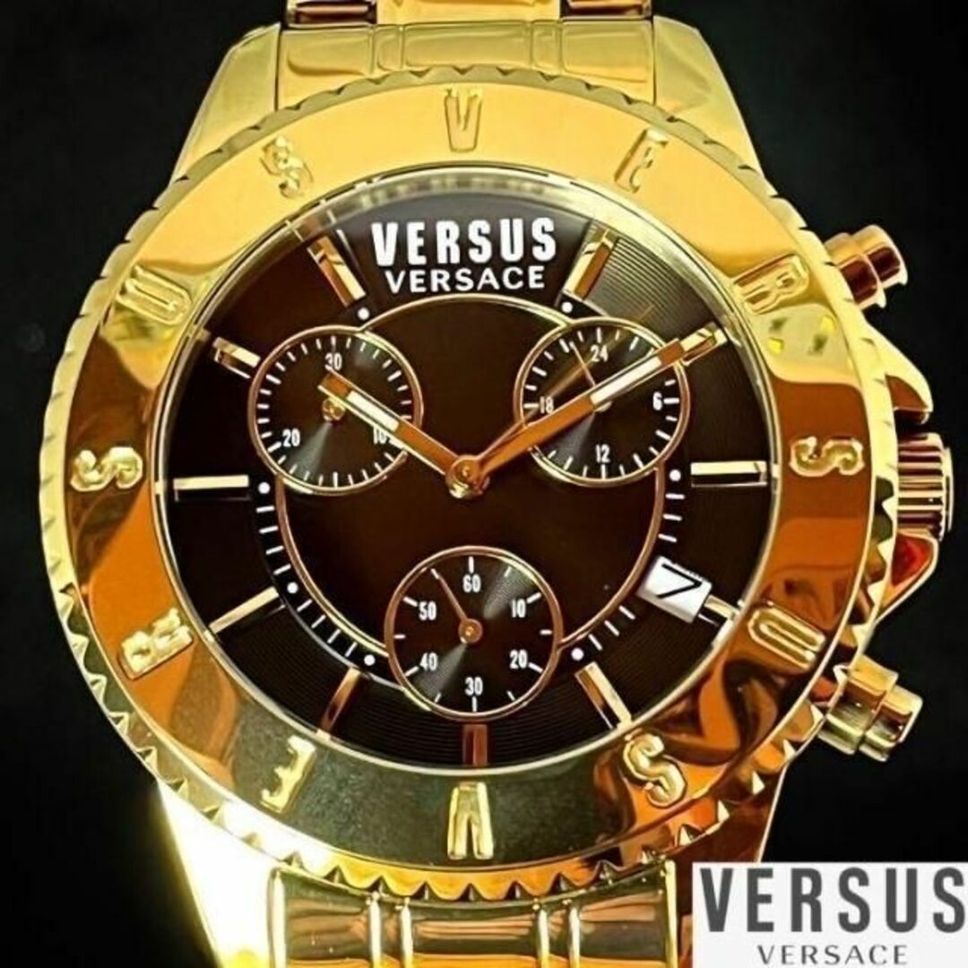 【ゴールド色！】Versus Versace/ベルサス ベルサーチ/メンズ腕時計