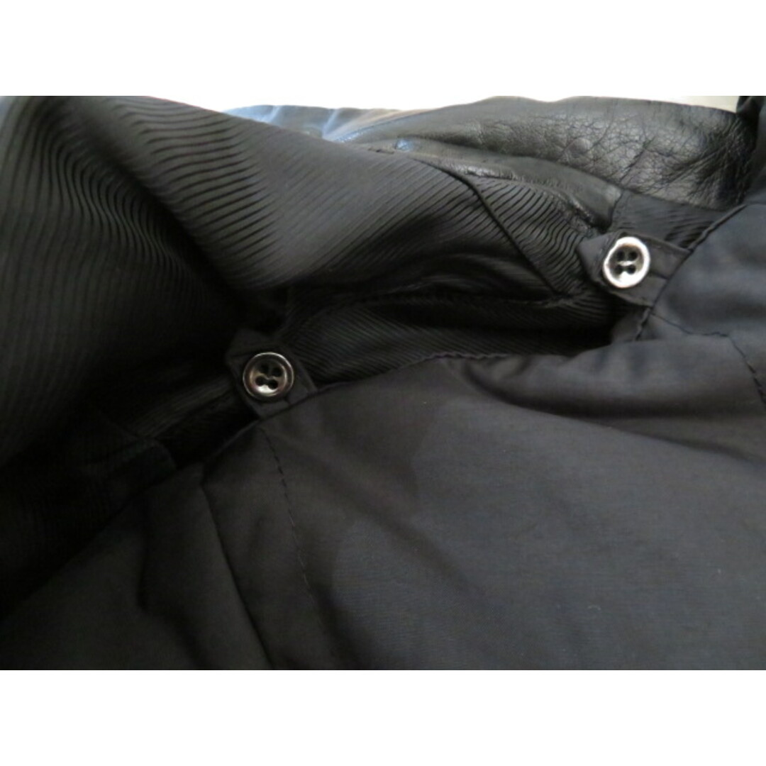 Gianfranco FERRE(ジャンフランコフェレ)のK01 ジャンフランコフェレ インナー フード付き ジャケット コート 48 メンズのジャケット/アウター(レザージャケット)の商品写真