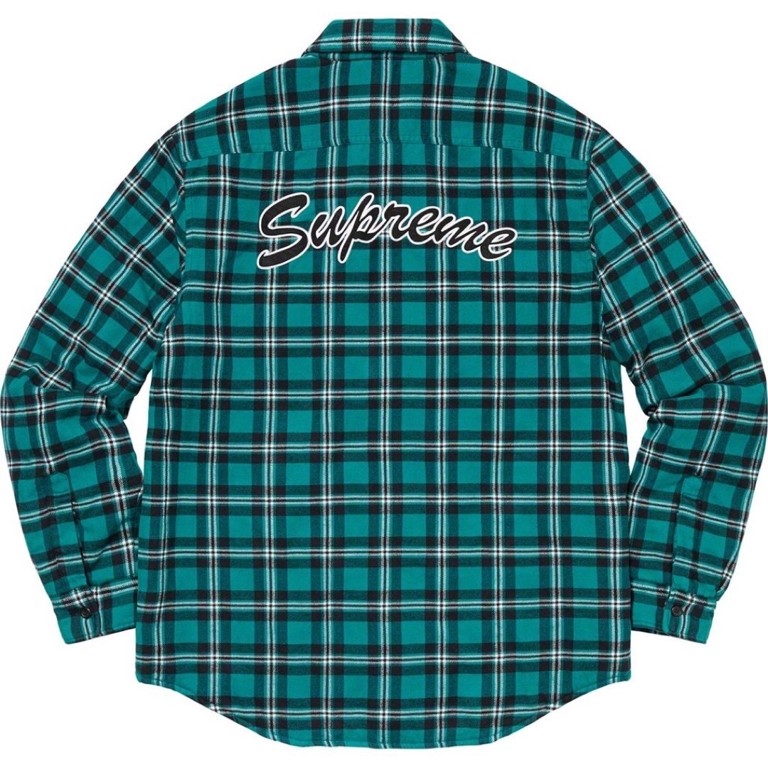 Supreme Arc Logo Quilted Flannel Shirt