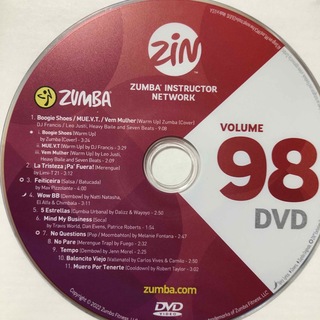 ズンバ　ZIN98  DVD