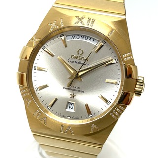 オメガ(OMEGA)のオメガ OMEGA コーアクシャル デイデイト 123.55.38.22.02.002 コンステレーション ダイヤ 自動巻き 腕時計 K18 ゴールド 未使用(腕時計(アナログ))