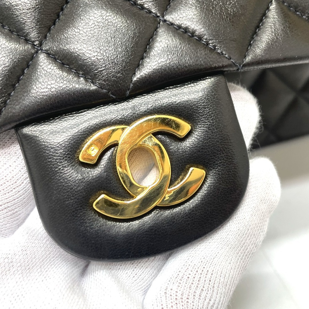 シャネル CHANEL マトラッセ 25 A01112  ココマーク Wフラップ チェーン ショルダーバッグ ラムスキン ブラック 7