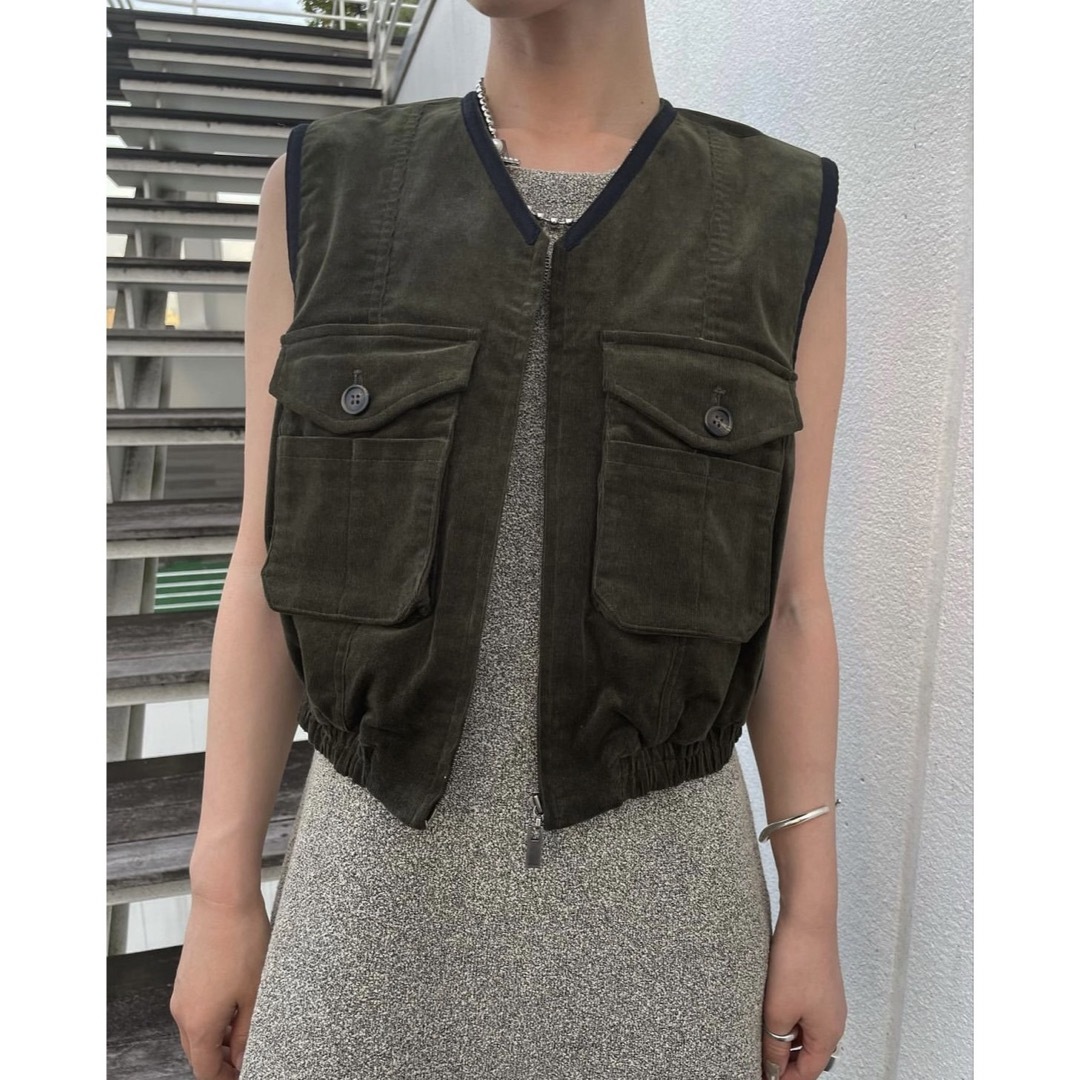 MIRITARY CORDUROY VEST