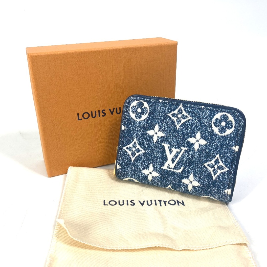 ルイヴィトン LOUIS VUITTON ジッピーコインパース M81185 モノグラムデニム ジャガード 小銭入れ 財布 コインケース  モノグラムデニム マリーヌ ブルー 美品