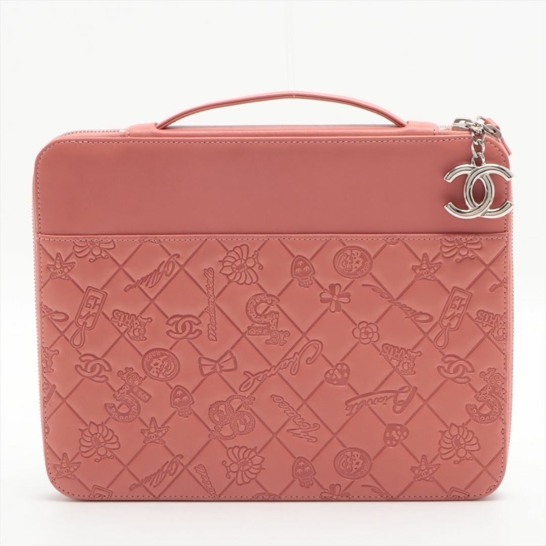 美品! CHANEL☆シャネル アイコンライン レザー アイパッドケース