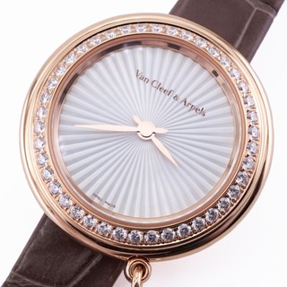 ヴァンクリーフアンドアーペル(Van Cleef & Arpels)のヴァンクリーフ＆アーペル チャーム クローバー ウォッチ 18K ローズ ゴールド 時計 腕時計(腕時計)