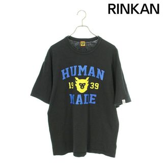 ヒューマンメイド(HUMAN MADE)のヒューマンメイド  22SS  HM23TE029 カレッジフェイスロゴプリントTシャツ メンズ XXL(Tシャツ/カットソー(半袖/袖なし))