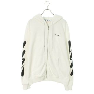 オフホワイト　off White パーカー　裏起毛　ペイント　かわいい