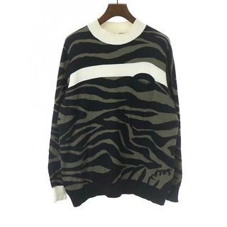 Sacai サカイ 23SS 23-03015M Knit Pullover ニット ダメージ加工 プルオーバーセーター グリーン