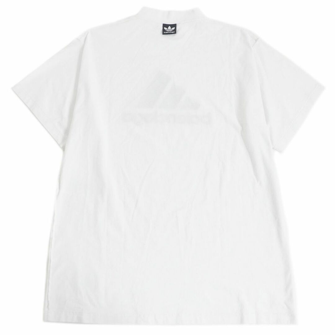 極美品□23SS BALENCIAGA×adidas バレンシアガ アディダス 731769 パフォーマンスロゴ モックネック オーバーサイズTシャツ 白 1 正規品