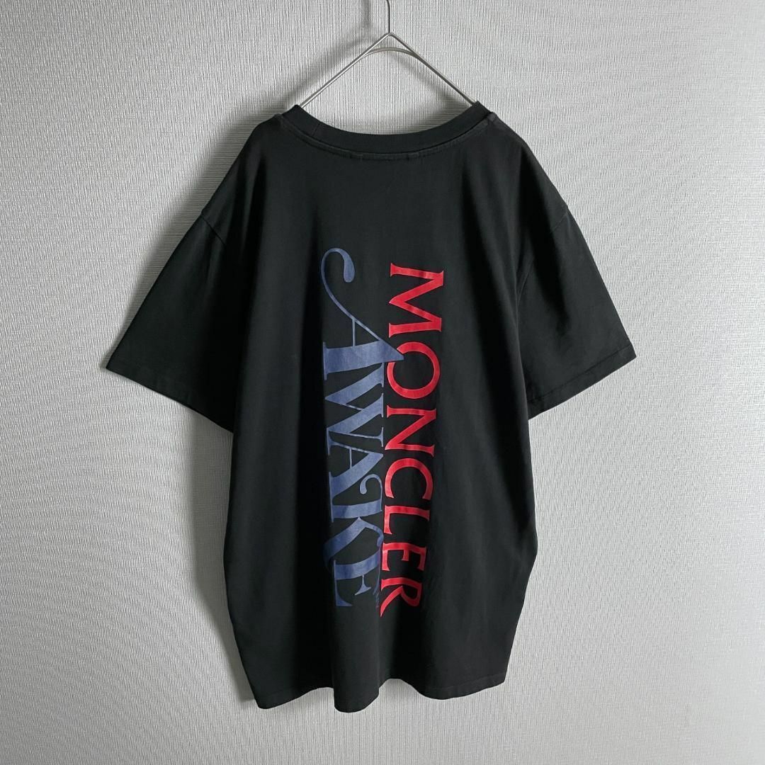 美品】Moncler モンクレール Tシャツ バックプリント ラバーロゴ-