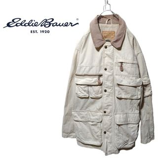 エディーバウアー(Eddie Bauer)の【Eddie Bauer】レザー襟 ハンティングジャケット A-1279(ブルゾン)