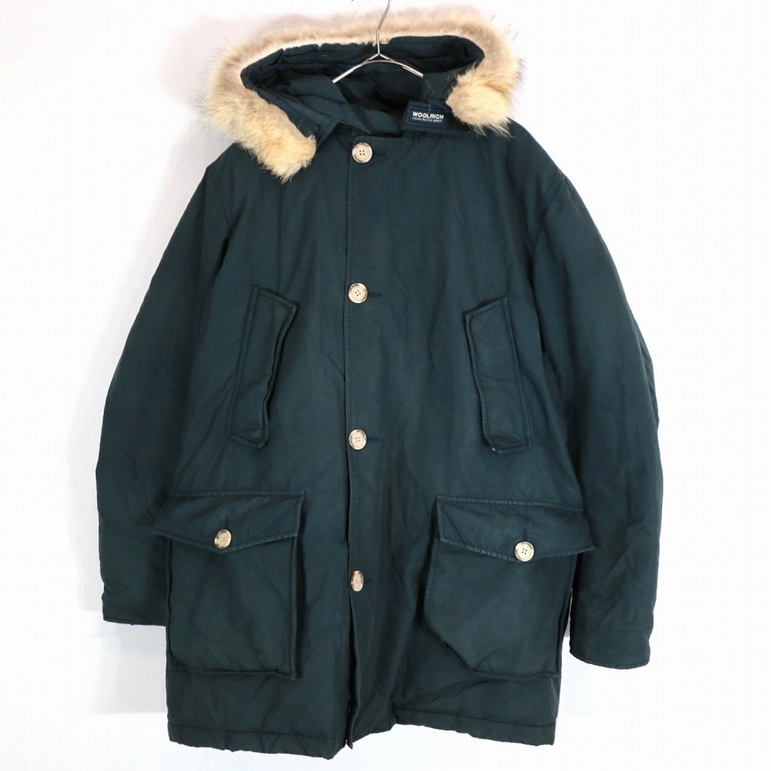 WOOLRICH(ウールリッチ)のWOOLRICH ウールリッチ アークティックパーカー ダウンジャケット アウトドア アウター 防寒 登山 ネイビー (メンズ L) 中古 古着 O1399 メンズのジャケット/アウター(スタジャン)の商品写真