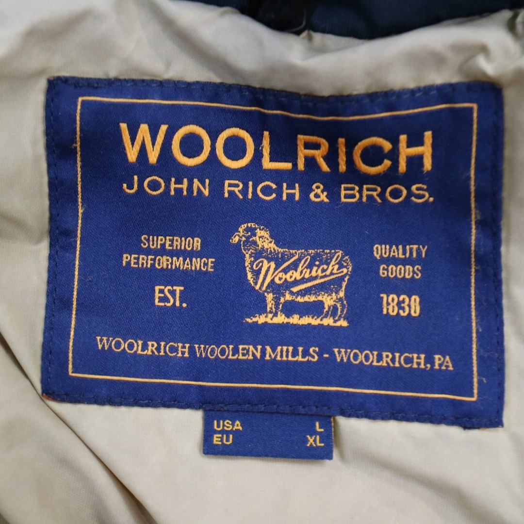 WOOLRICH(ウールリッチ)のWOOLRICH ウールリッチ アークティックパーカー ダウンジャケット アウトドア アウター 防寒 登山 ネイビー (メンズ L) 中古 古着 O1399 メンズのジャケット/アウター(スタジャン)の商品写真