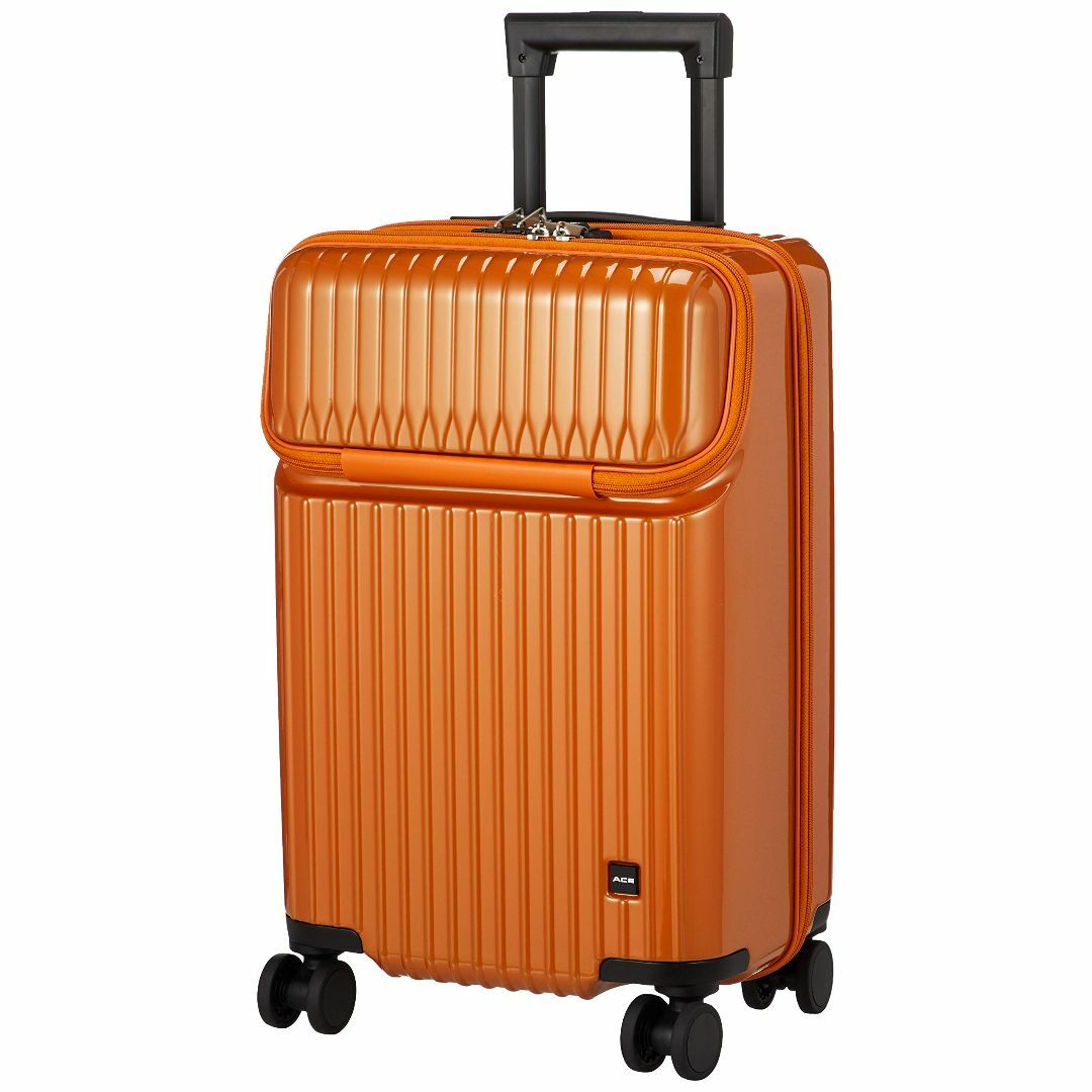 【色: オレンジ】[エース] スーツケース キャリーケース キャリーバッグ 機内