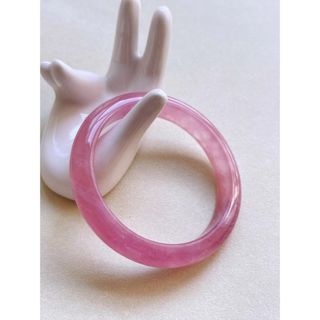 ⭐︎【天然】ローズクォーツ バングル 57mmの通販 by Rui|ラクマ