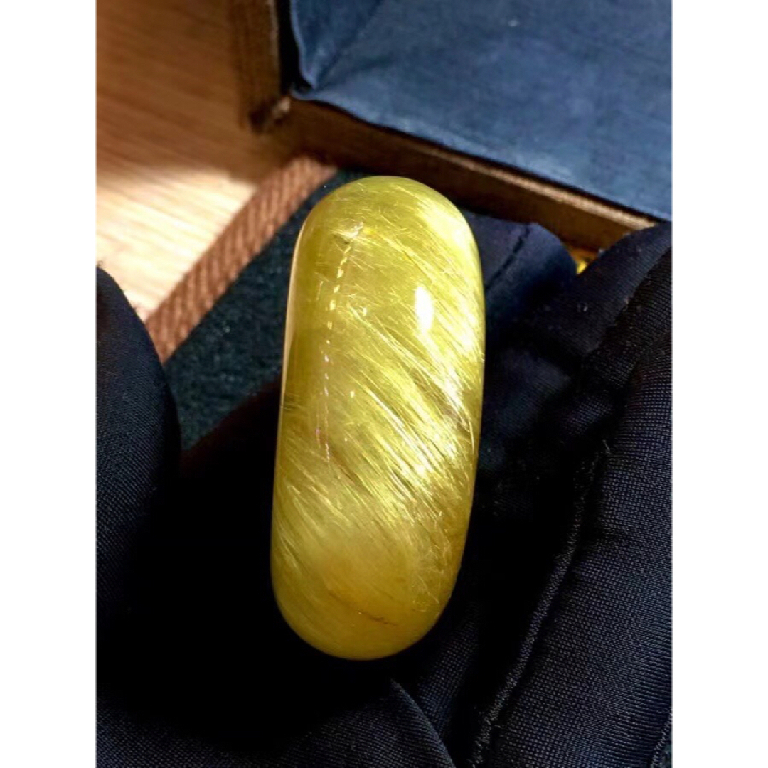 ⭐︎【天然】ゴールド ルチル クオーツ ルース 92.6g-