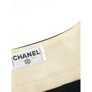 CHANEL シャネル 90's ヴィンテージ マトラッセゴールドボタン ノーカラーブラウス アイボリー