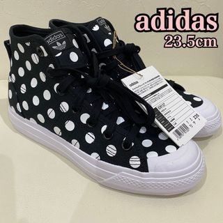 新品　adidas アディダス  ニッツァ ハイ　ドット柄　水玉　23.5cm