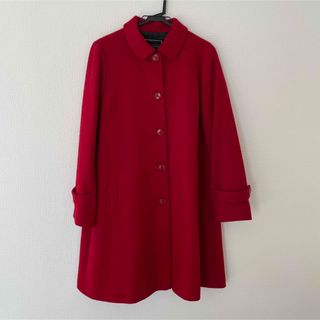 アニエスベー(agnes b.)の【美品】アニエスベー　赤色　コート　40（L）サイズ(ロングコート)